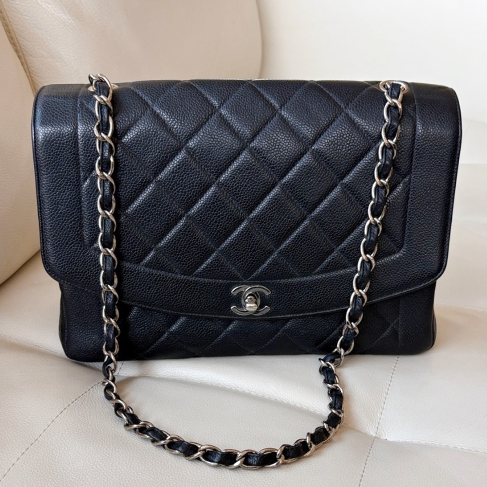 Chanel Diana Jumbo in Black Caviar